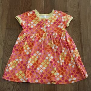 Hanna Andersson‎ Cotton Pink Yellow White Twirl Cotton Dress 3T